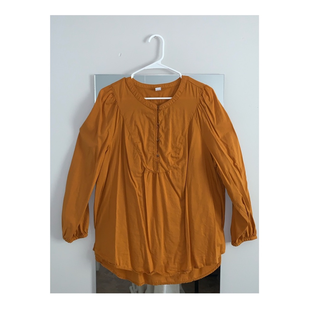 Mustard Yellow Linen Long-Sleeve Dress Shirt